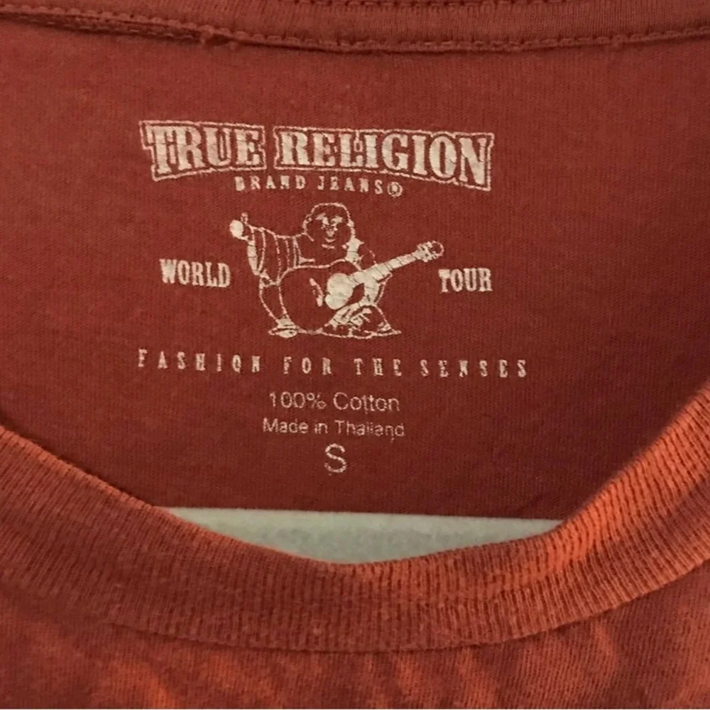 True Religion T-shirt Burt orange small